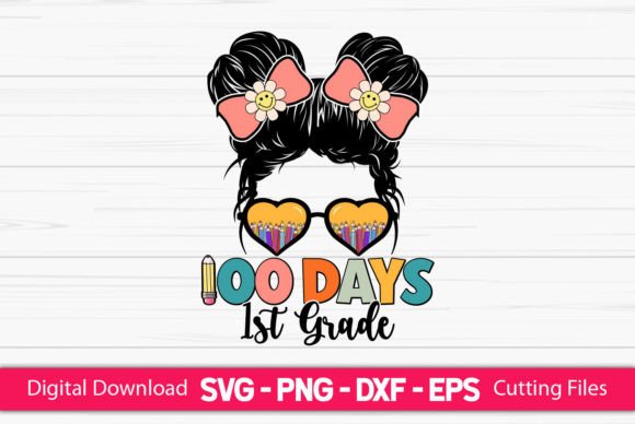 A Practical Review of the '100 Days 1st Grade Girls Messy Bun' Embroidery Design